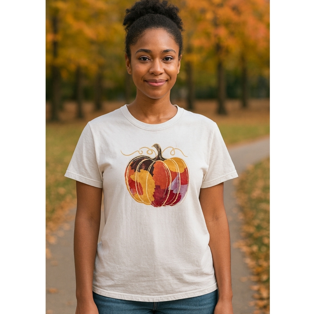 Pumpkin Graphic Tee Thanksgiving & Halloween Shirt
